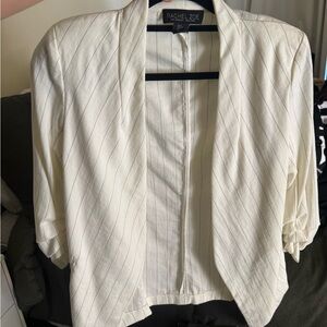 Rachel Zoe Ivory Pinstripe Blazer